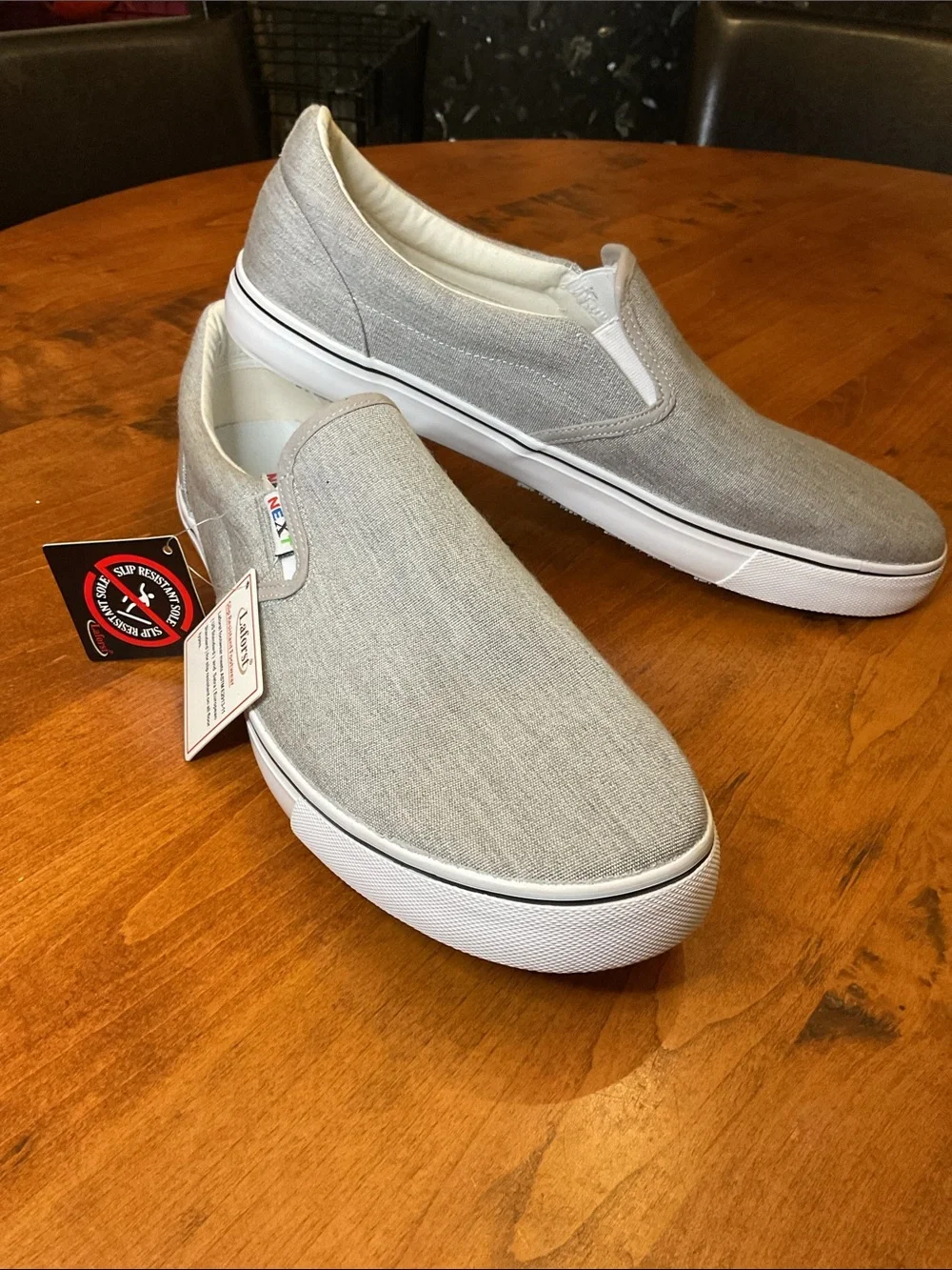 next Men's Light Gray Slip-On Canvas Loafers